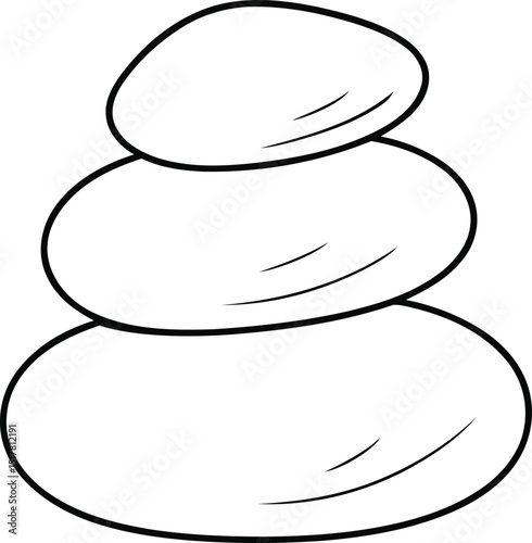 Stylish stone vector illustration, stone silhouette vector art, stone isolated line art vector illustration design