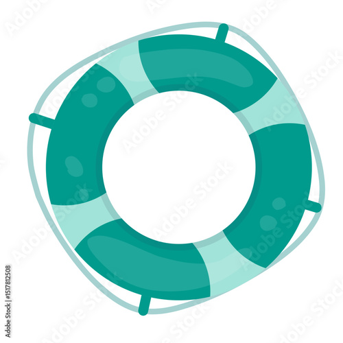 Inflatable swim rings for summer fun no background