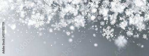 Wallpaper Mural Falling Snowflakes on Gray Background Winter Holiday Texture Torontodigital.ca