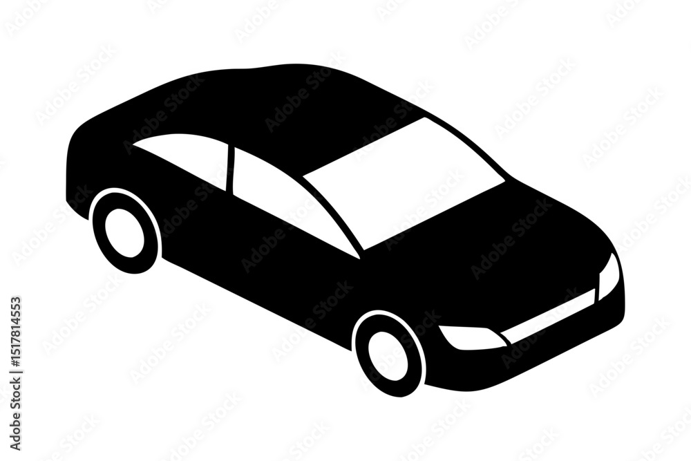 Fototapeta premium car silhouette logo icon vector illustrations on white background.