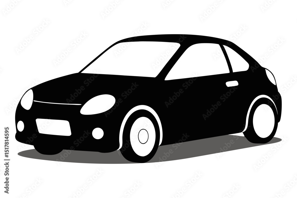 Fototapeta premium car silhouette logo icon vector illustrations on white background.