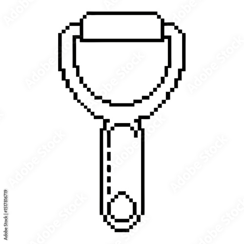 pixel outline kitchen tool for effortless vegetable preparation with a classic potato peeler