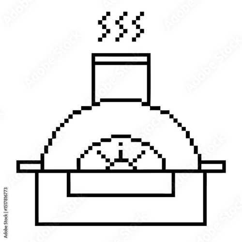 pixel outline pizza oven for alfresco cooking and delicious gatherings
