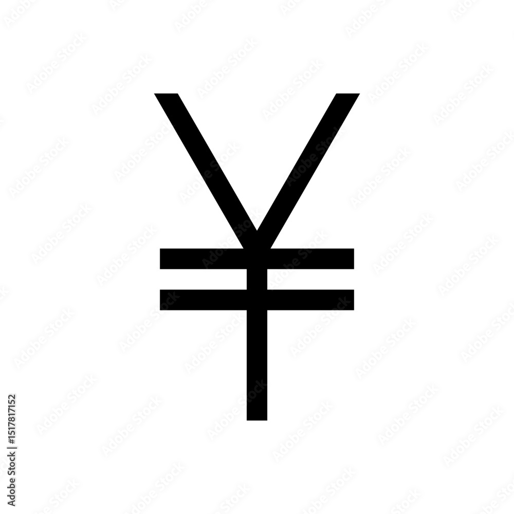 Fototapeta premium Yen, Yuan currency isolated icon illustration