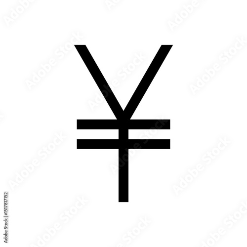 Yen, Yuan currency isolated icon illustration
