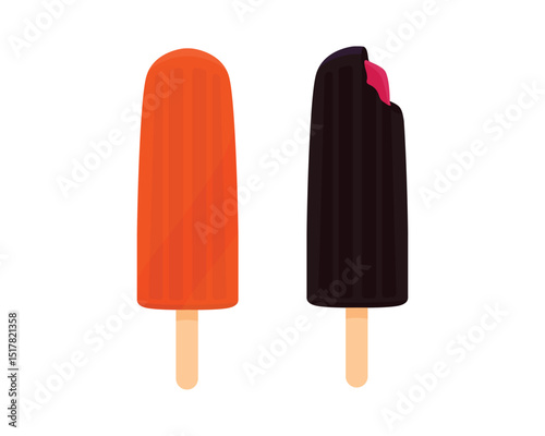 Set tasty ice cream collection