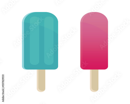 Set tasty ice cream collection