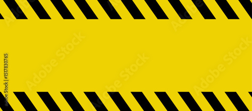 Black and yellow line warning tape sign. Caution tape. Black and yellow line striped.