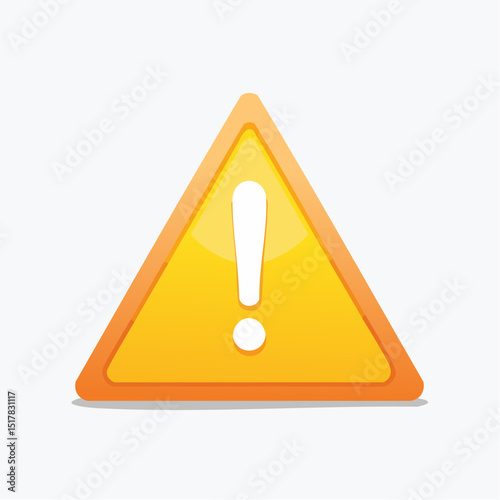 Caution Ahead: A striking triangular caution symbol with a prominent exclamation mark, presented in a polished illustrative style, warning of potential hazards and raising awareness.