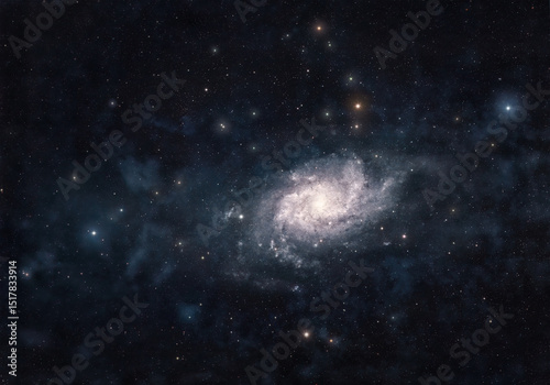 Fototapeta Naklejka Na Ścianę i Meble -  Andromeda galaxy deep space astrophotography, a majestic cosmic scene of our galactic neighbor