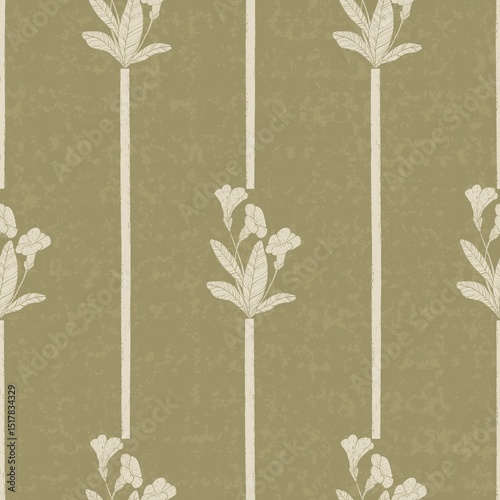 Discover the tranquil beauty of our Golden Primrose Meadow Collection. Soft yellow primroses intertwine with subtle foliage in these elegant seamless  patterns