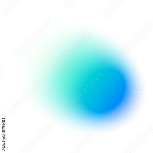 Abstract gradient background with soft blue and green hues, blurred fluid shapes, grainy watercolor texture, neon light mesh effect. Flat vector illustration isolated on white background.