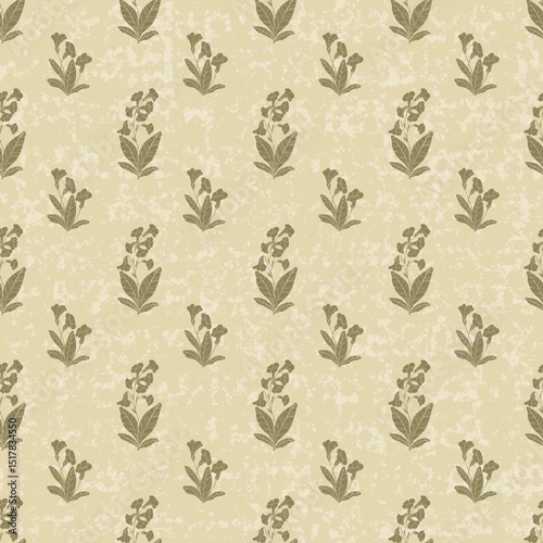 Discover the tranquil beauty of our Golden Primrose Meadow Collection. Soft yellow primroses intertwine with subtle foliage in these elegant seamless  patterns