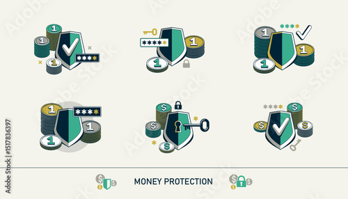 Financial safety vector det...
