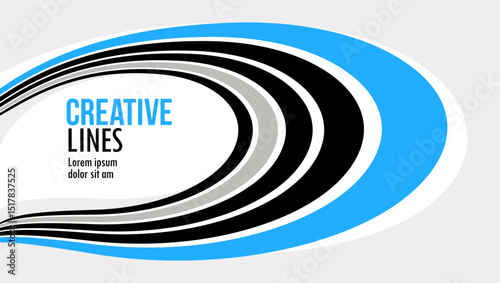 3D lines in motion vector abstract background, creative and dimensional curved stripes dynamic composition, motion and technology.