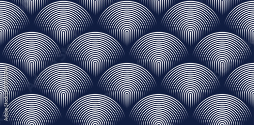 Dragon skin seamless pattern, vector abstract background of reptile or fish scales, also look like roof tiling or architecture element.