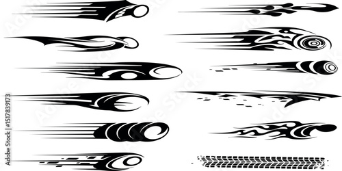 Wallpaper Mural Abstract black and white speed and motion graphics designs Torontodigital.ca