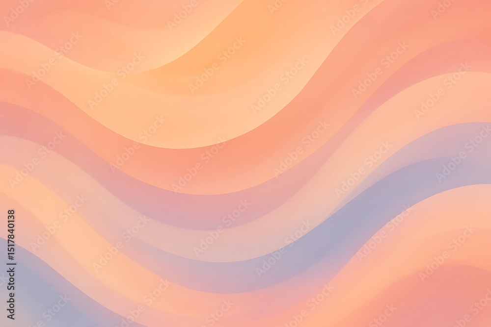 Abstract pastel wavy background with smooth flowing gradient curves, soft peach and lavender color tones, minimalist design, modern aesthetic, elegant fluid texture, stylish digital art backdrop Abstract pastel wavy background with smooth flowing gradient curves, soft peach and lavender color tones, minimalist design, modern aesthetic, elegant fluid texture, stylish digital art backdrop