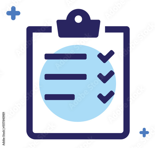 Checklist sheet in outline icon version