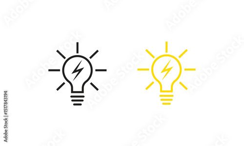 Creative Idea Icons Stock Illustration.