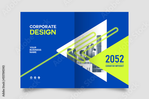 City Background Business Book Cover Design Template