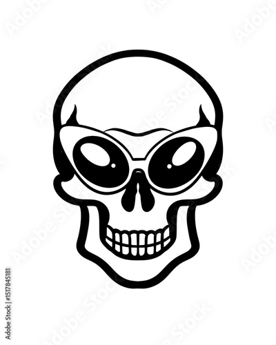 skull icon with various kinds of glasses