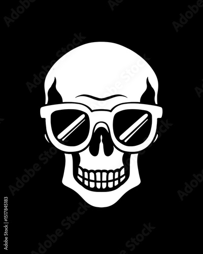 skull icon with various kinds of glasses
