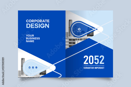 City Background Business Book Cover Design Template