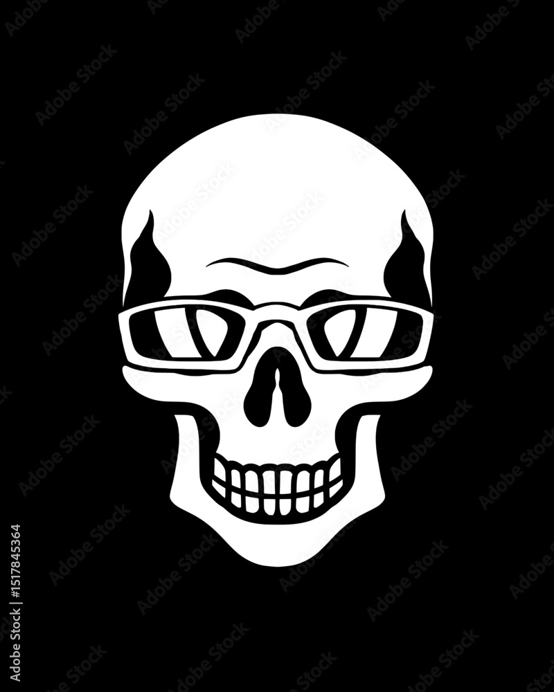 skull icon with various kinds of glasses skull icon with various kinds of glasses