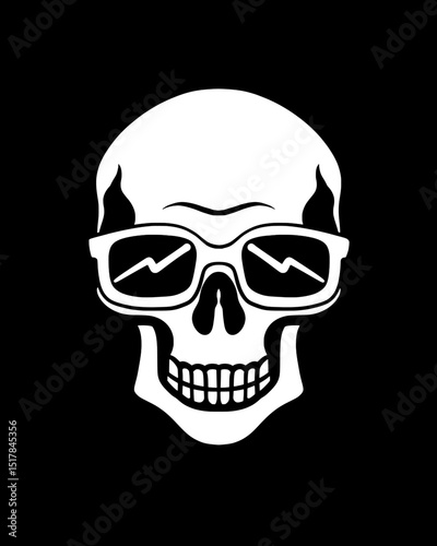 skull icon with various kinds of glasses