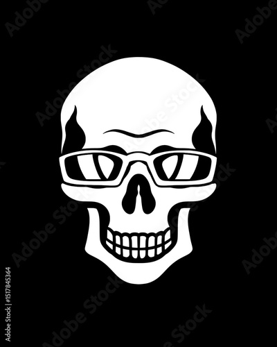 skull icon with various kinds of glasses