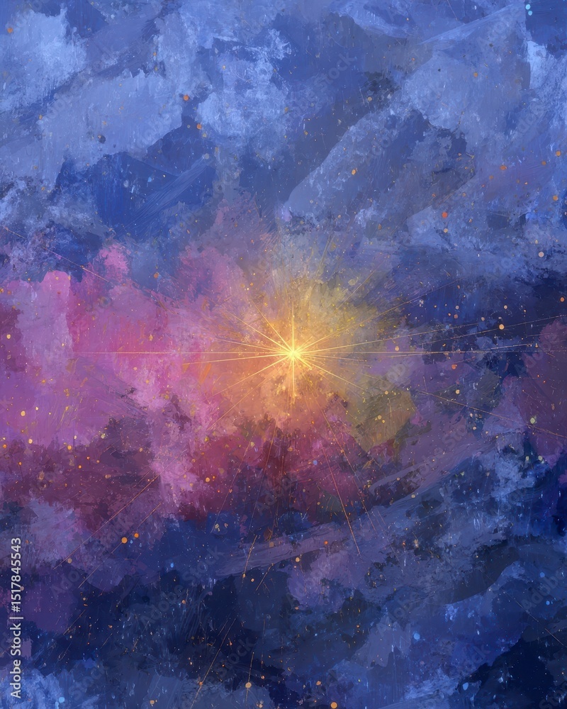 Obraz premium Cosmic Explosion of Colorful Light