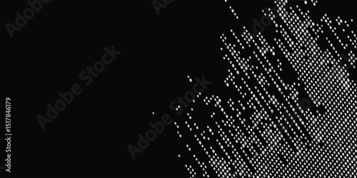 Stippled radial brush strokes. Grain dotted gradient collection. Grunge sprinkle spray texture. Dirty dust sand noise round elements. Splattered dotted overlay set. White splashed stains spots vector