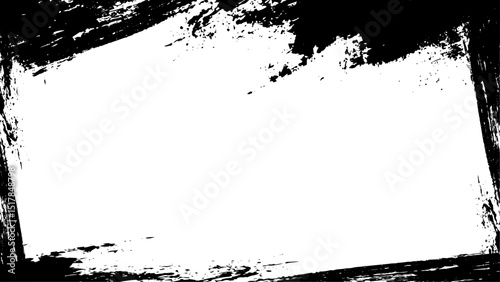 Grunge abstract background with dirt, texture frame in black, banner resource with framed effect. Grunge frame and border. Black and white grunge. Vector