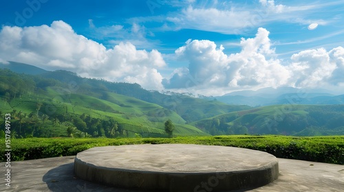 A large stone circle sits in the middle of a lush green field.