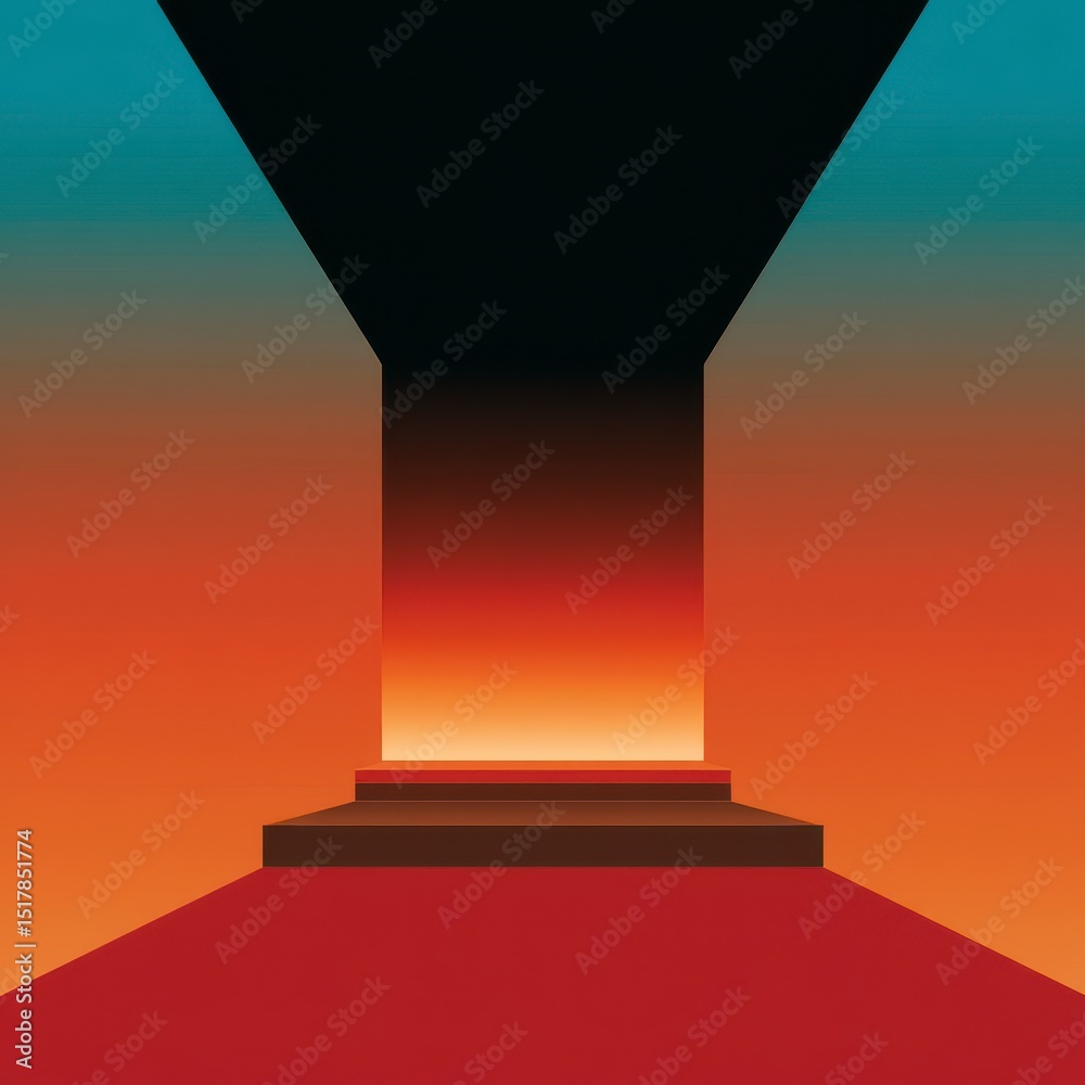 Obraz premium Abstract Geometric Shapes with Gradient