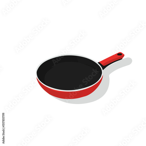 My Simple flat 2D icon frying pan isolated on transparent background, vector, flat design, animation design, vector, flat design, animation design, simple flat 2D icon, minimalist design, clipart
