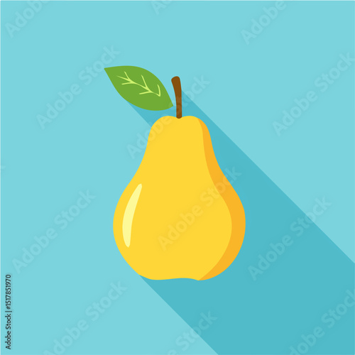 My Simple flat 2D icon pear isolated on transparent background, vector, flat design, animation design, vector, flat design, animation design, simple flat 2D icon, minimalist design