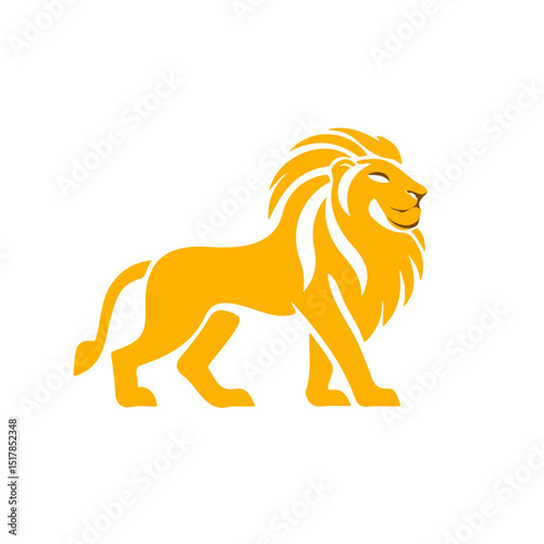 My Simple flat 2D icon lion isolated on transparent background, vector, flat design, animation design, vector, flat design, animation design, simple flat 2D icon, minimalist design