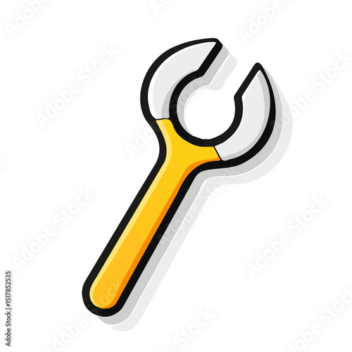 My Simple flat 2D icon wrench isolated on transparent background, vector, flat design, animation design, vector, flat design, animation design, simple flat 2D icon, minimalist design