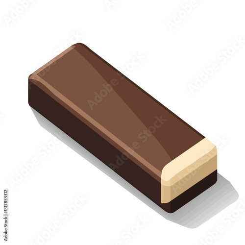 My Simple flat 2D icon chocolate bar isolated on transparent background, vector, flat design, animation design, simple flat 2D icon, minimalist design, Eps Format