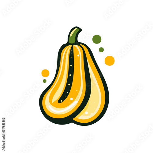 My Simple flat 2D icon sliced zucchini isolated on transparent background, vector, flat design, animation design, simple flat 2D icon, minimalist design, Eps Format