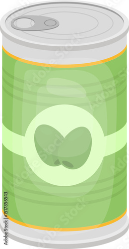 Food can clipart design illustration
