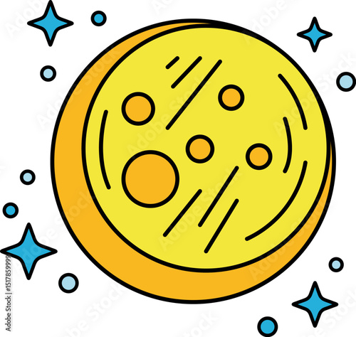 isolate illustration of a moon