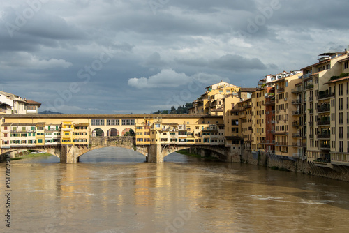 The wonderful Ponte Vecchio spans the Arno River