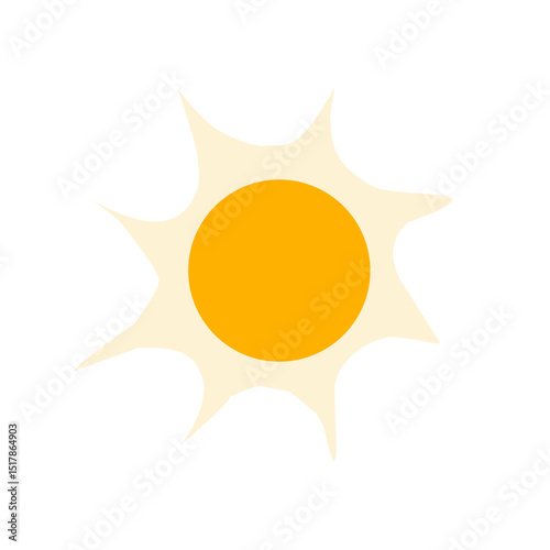 Yellow sun illustration