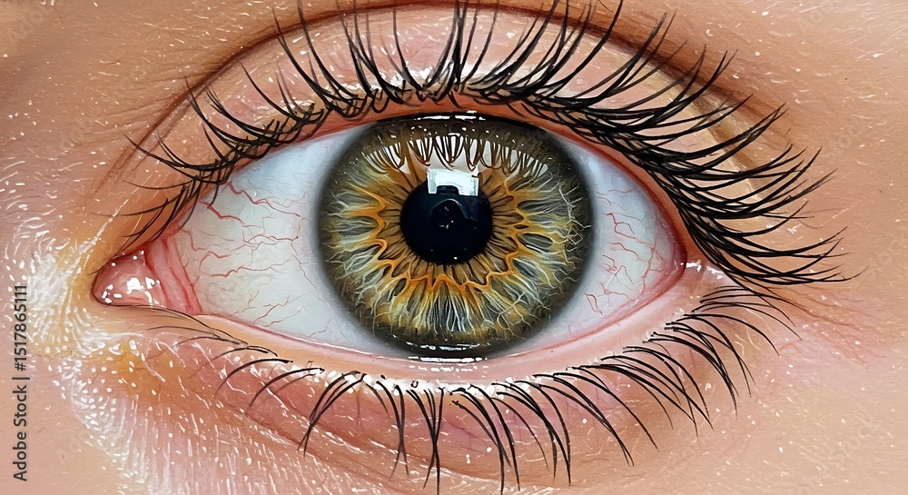 Fototapeta premium Hyperrealistic Eye Render: A Digital Gaze