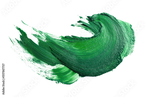 Abstract green stroke artwork