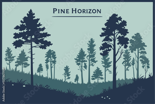 Evergreen Shadows: Pine Tree Silhouette Collection