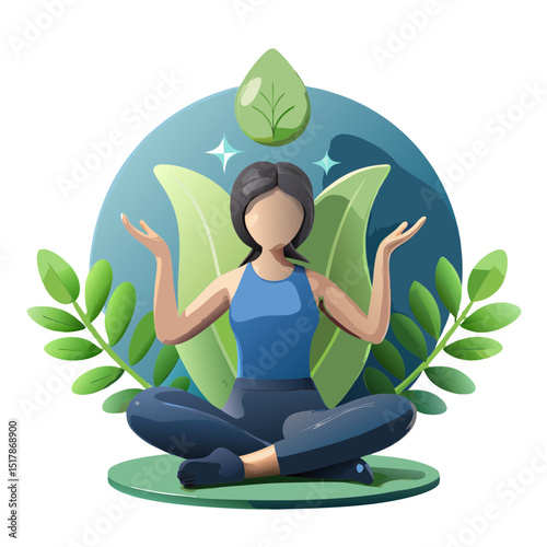 yoga woman in lotus position